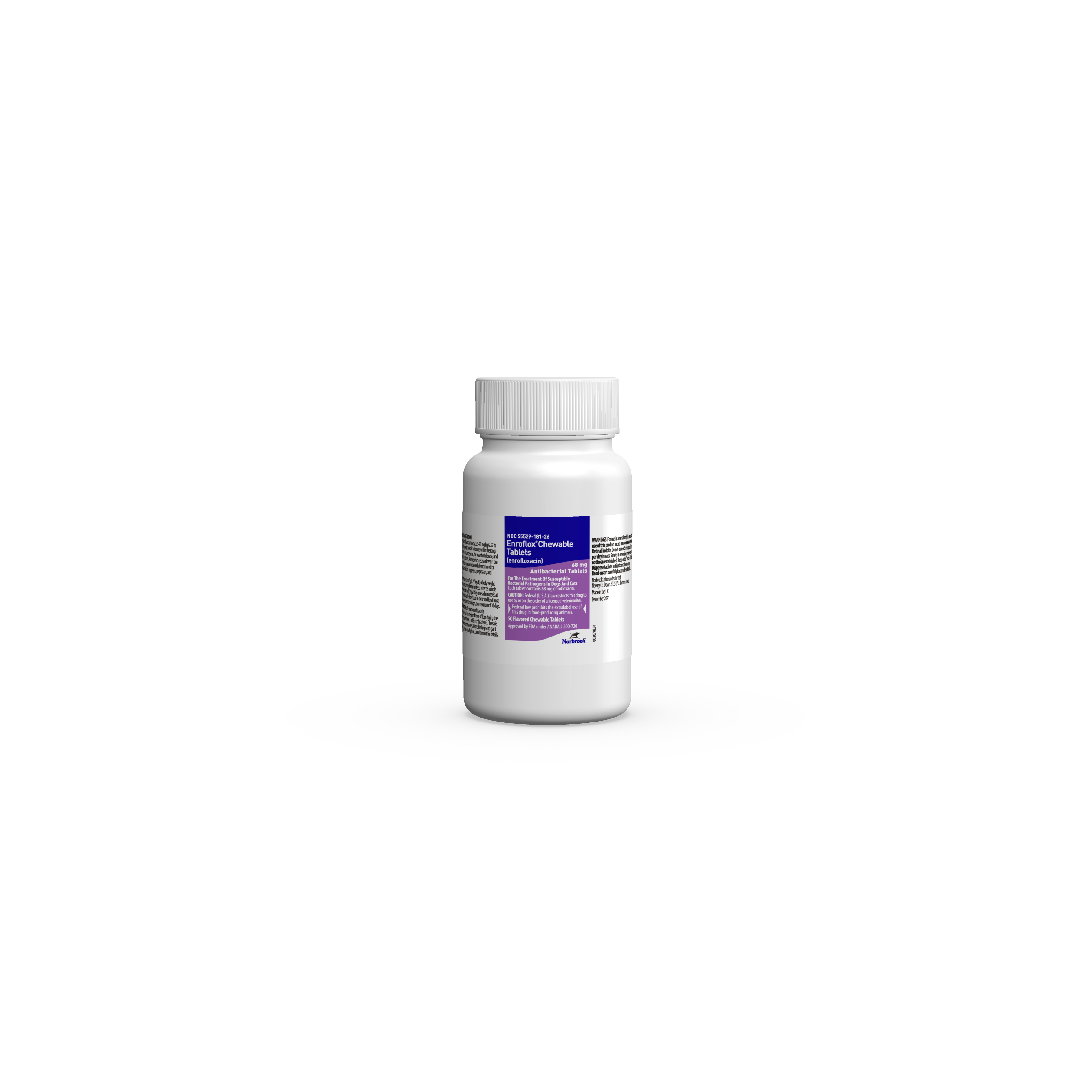 ENROFLOX 68MG 50 CHEWABLE TABS NORBROOK EXP11/24